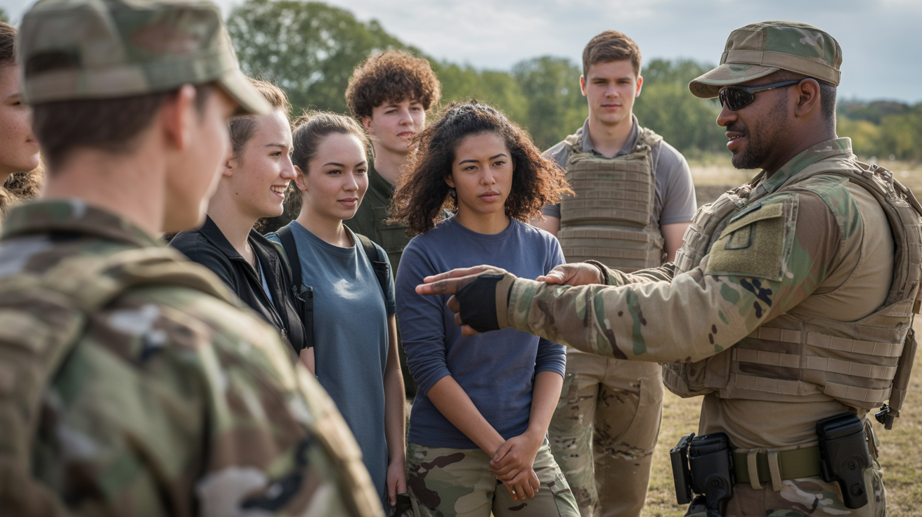 groupe militaire entrainement jeunes