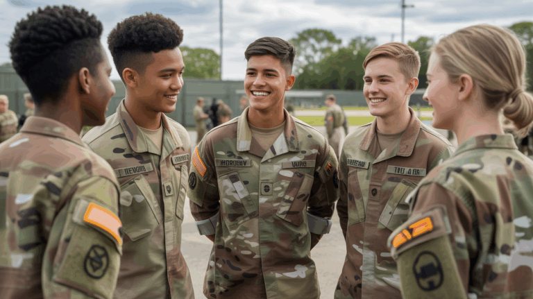 groupe militaire recrues equipe