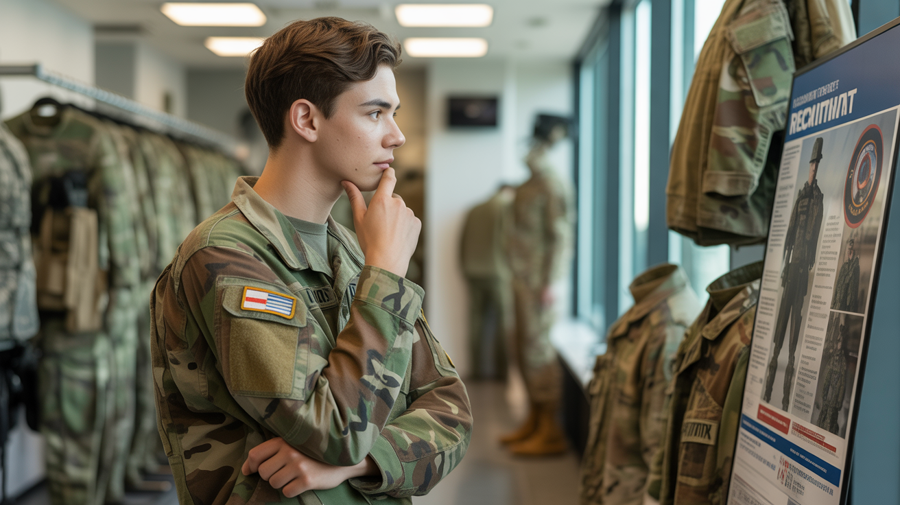 jeune adulte affiche militaire