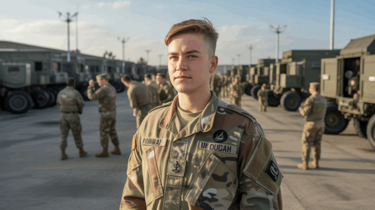 jeune adulte militaire base