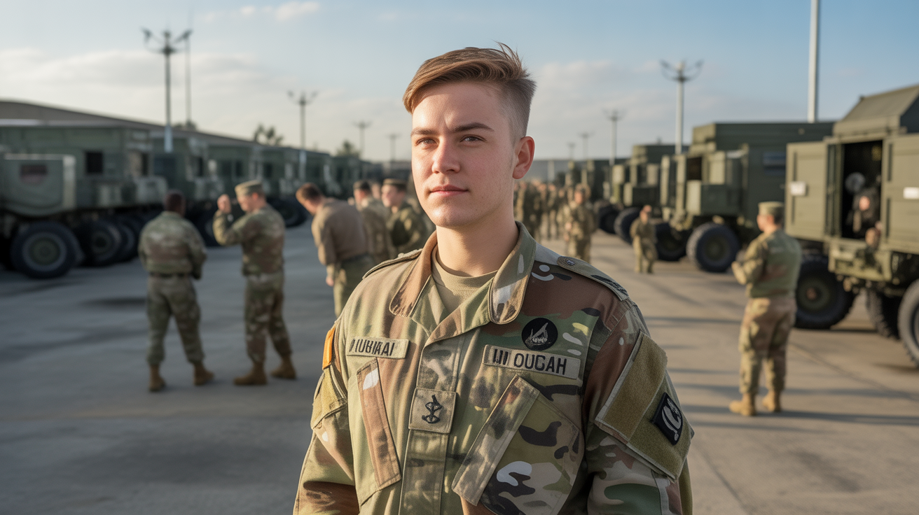 jeune adulte militaire base
