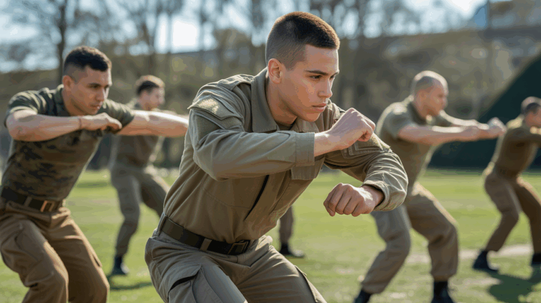 militaire candidat entrainement exterieur